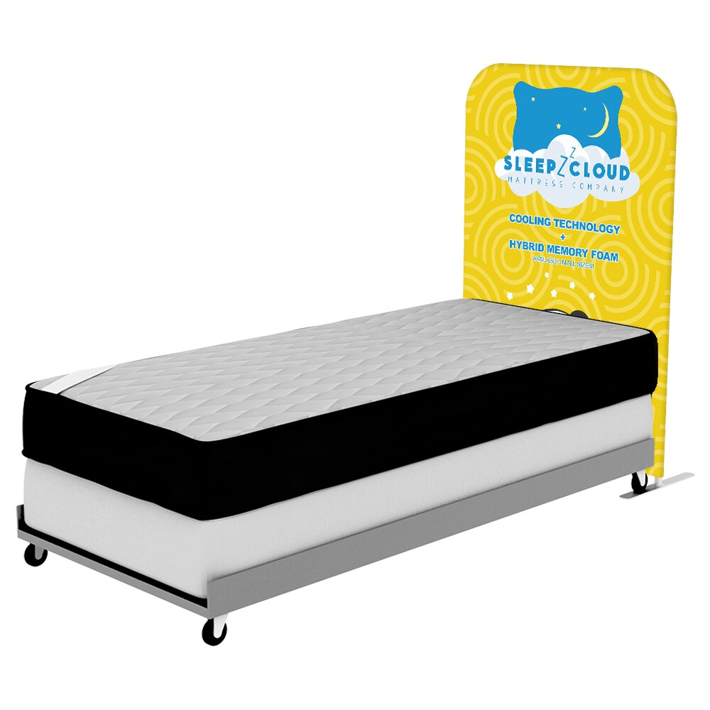 EZ Tube Twin Headboards — 57 in Single Sided Graphic Package with White Back Fabric